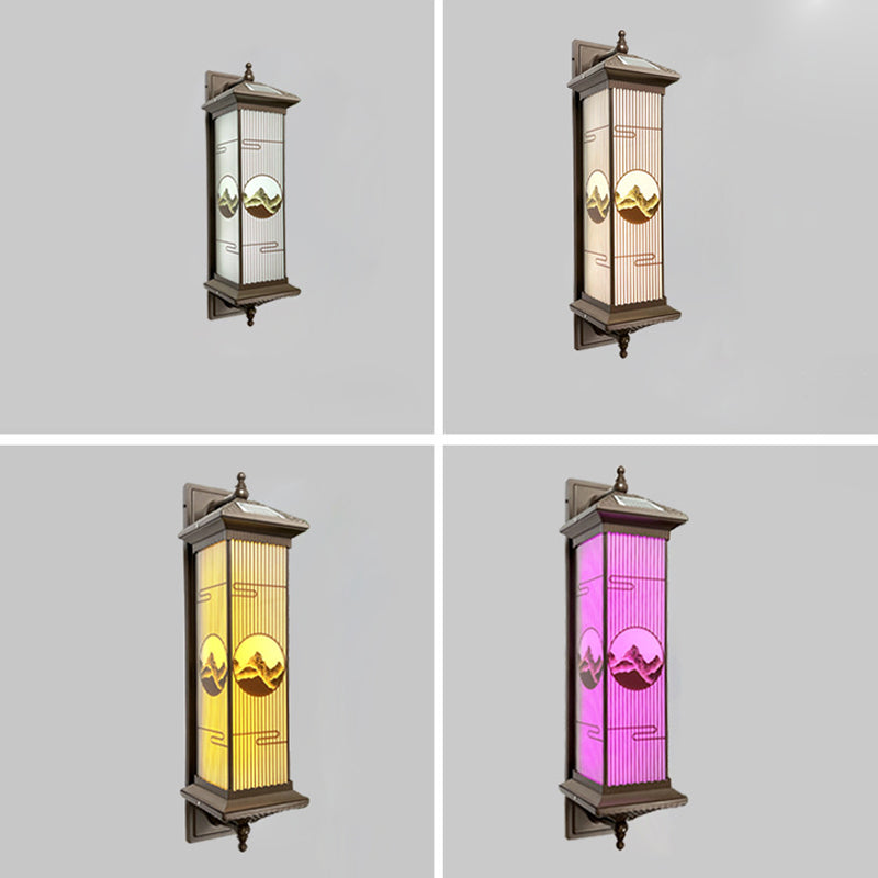 Aluminum Glass Rectangular Garden Outdoor Light