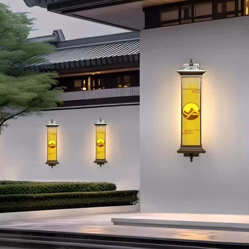 Aluminum Glass Rectangular Garden Outdoor Light