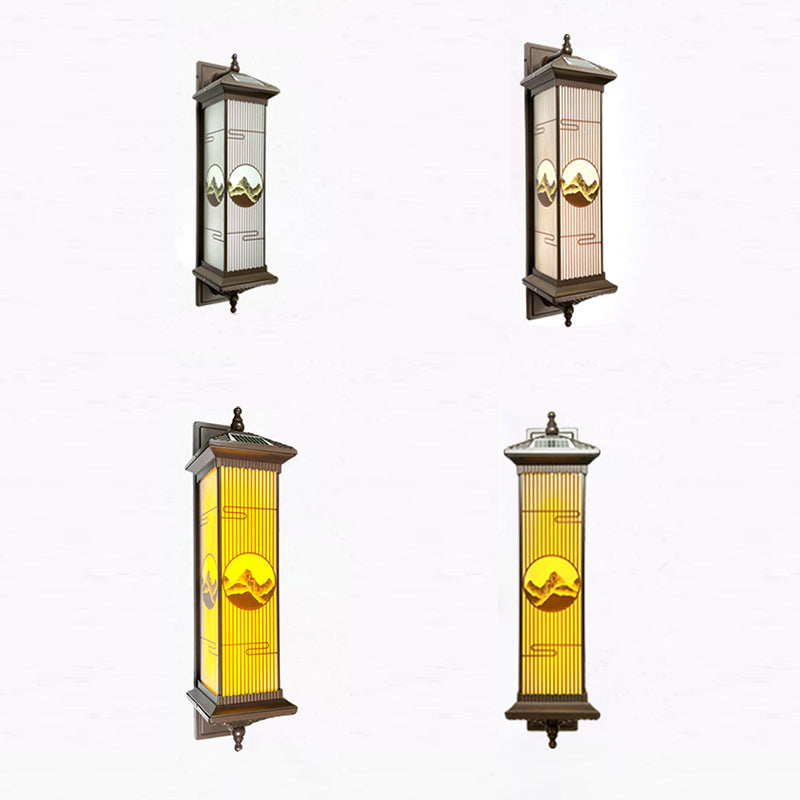 Aluminum Glass Rectangular Garden Outdoor Light