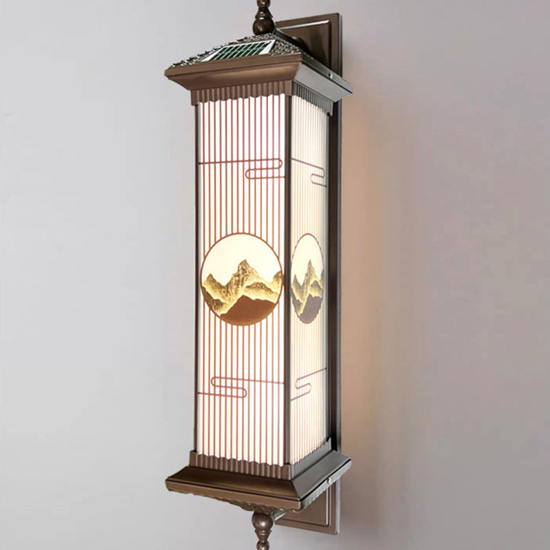 Aluminum Glass Rectangular Garden Outdoor Light
