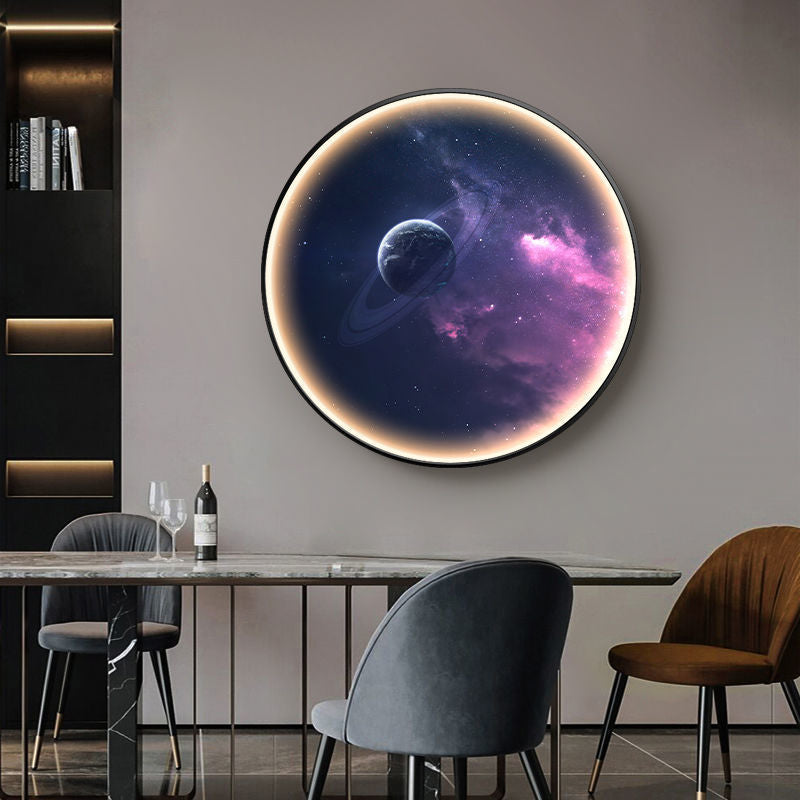 Starry Sky Moon Aluminum Wall Lamp