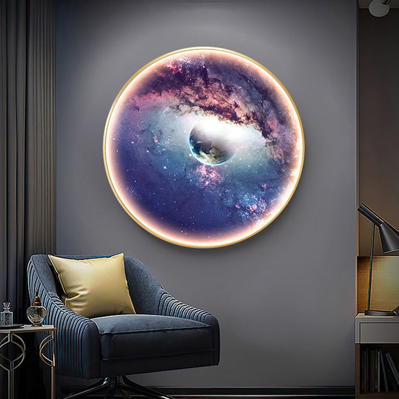 Starry Sky Moon Aluminum Wall Lamp