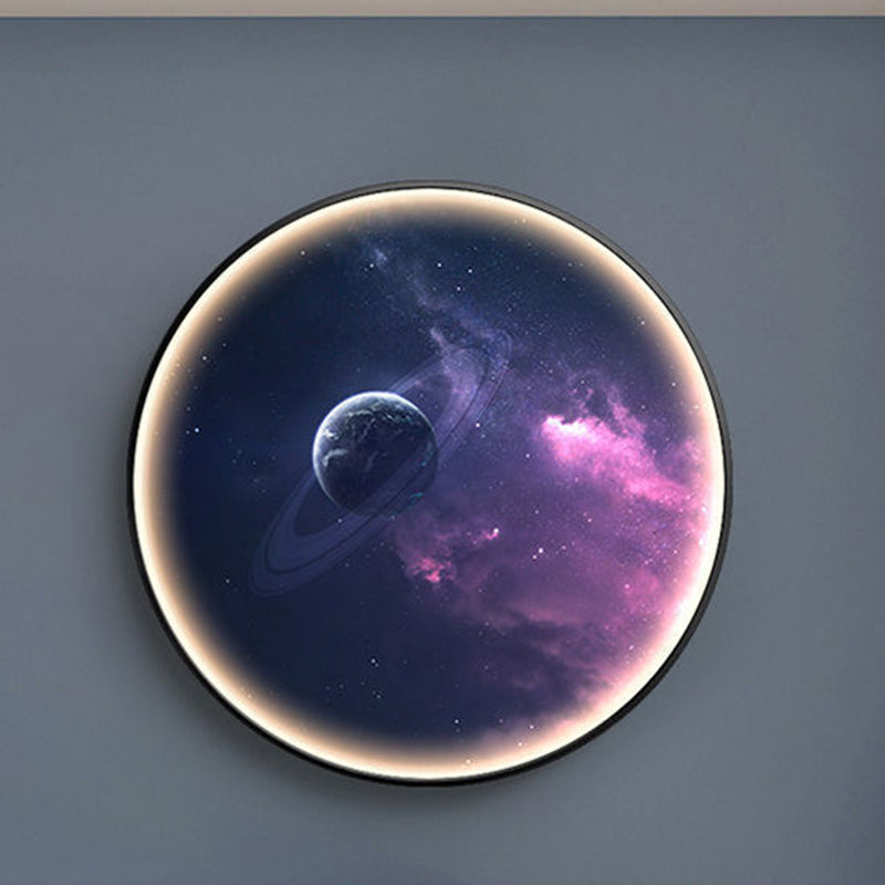Starry Sky Moon Aluminum Wall Lamp