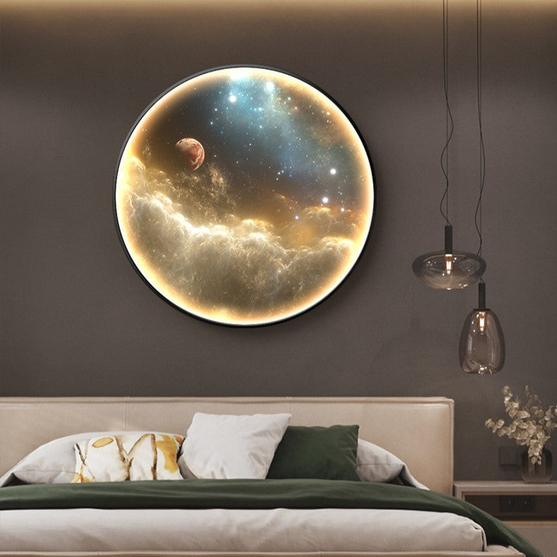 Starry Sky Moon Aluminum Wall Lamp