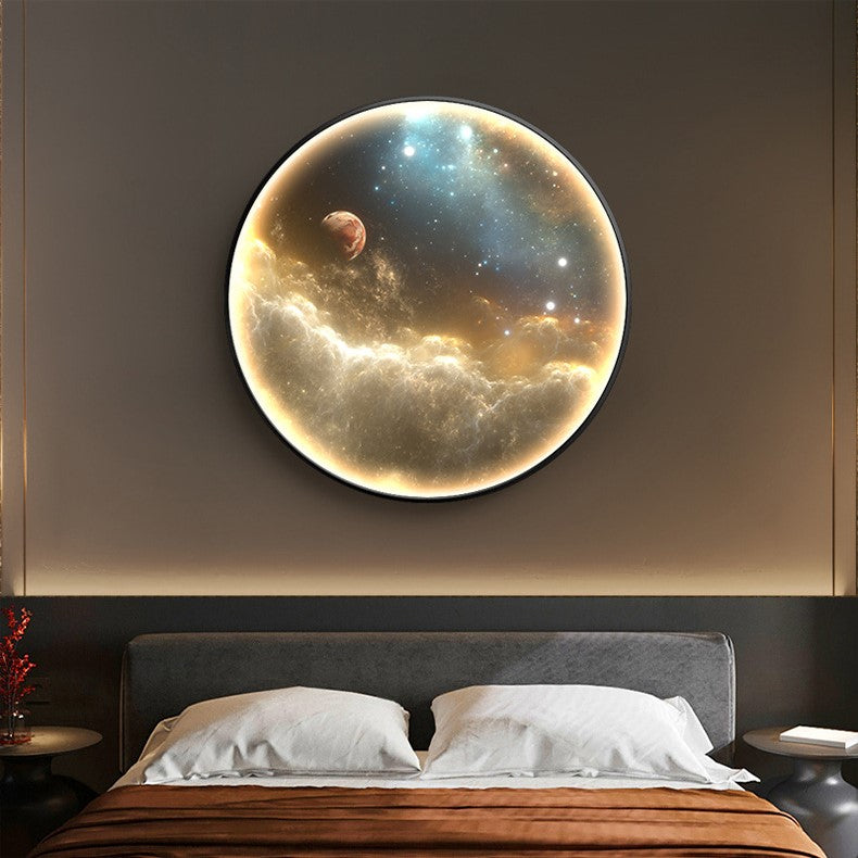 Starry Sky Moon Aluminum Wall Lamp