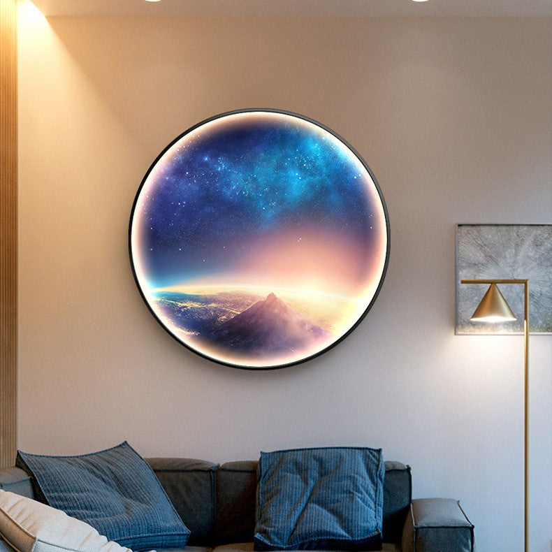 Starry Sky Moon Aluminum Wall Lamp