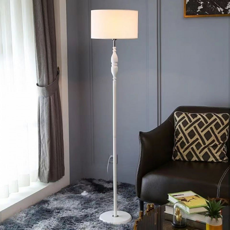 Fabric Cylinder Floor Lamp