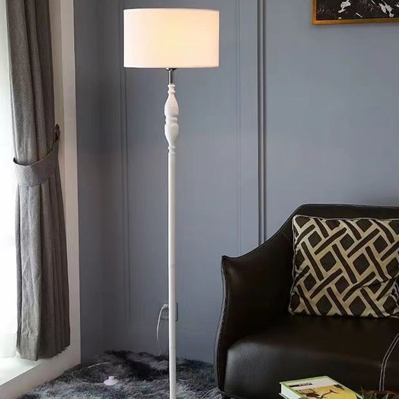 Fabric Cylinder Floor Lamp