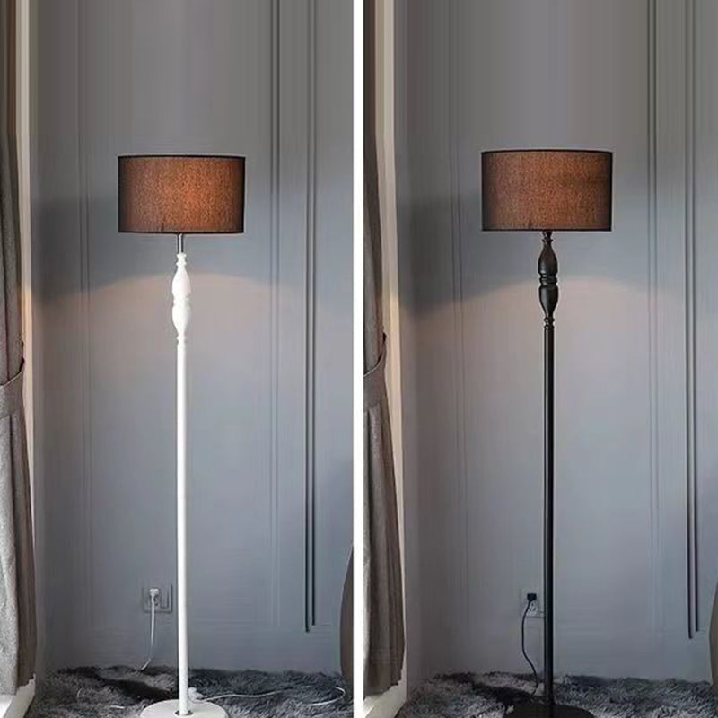 Fabric Cylinder Floor Lamp