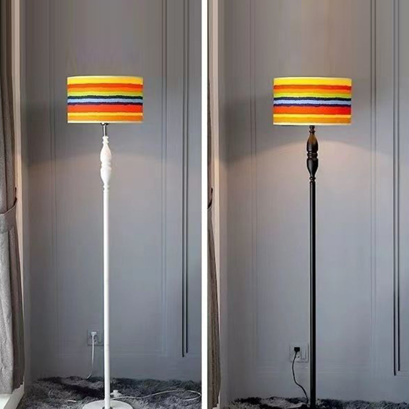 Fabric Cylinder Floor Lamp