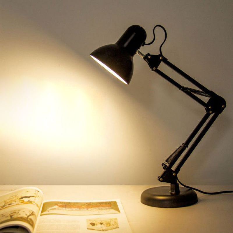 Arm Iron Round Bedroom Table Lamp