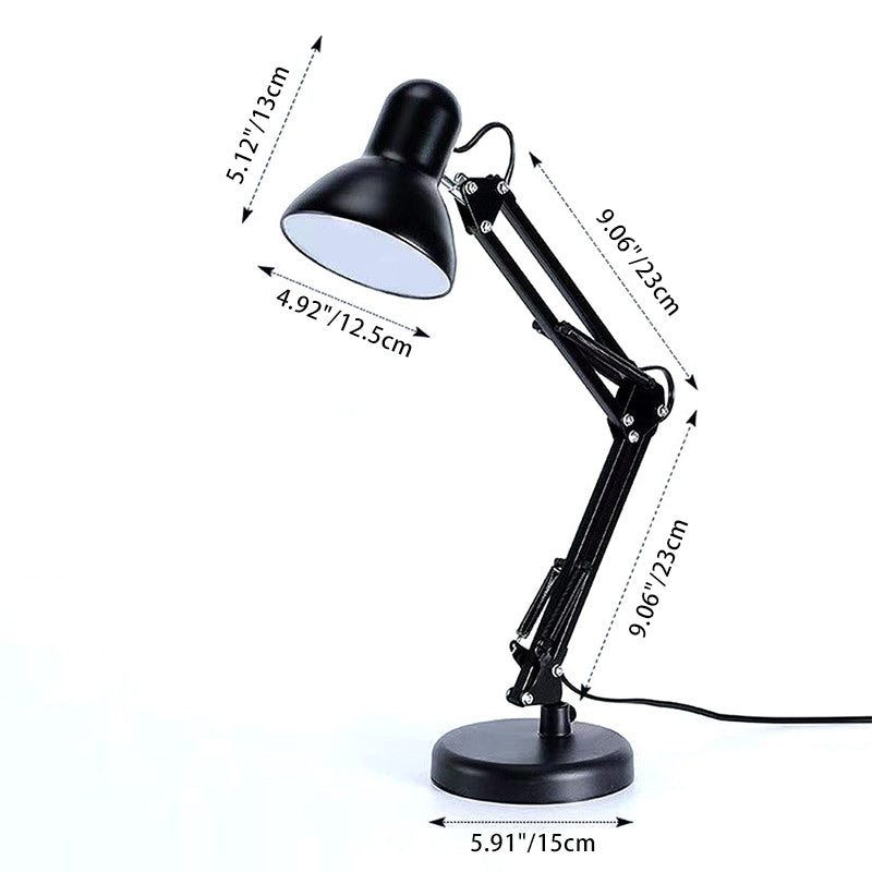 Arm Iron Round Bedroom Table Lamp