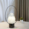 Brass Oval Ring Glass Table Lamp