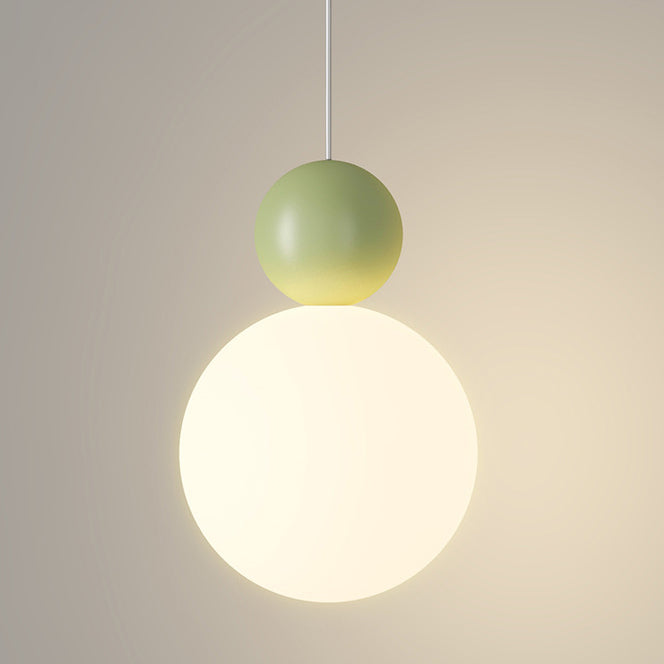 Iron Glass Ball Living Wall Lamp