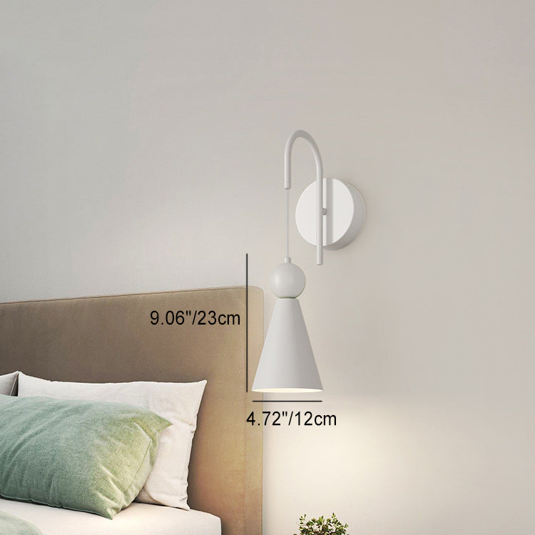 Iron Geometric Cone Living Wall Lamp