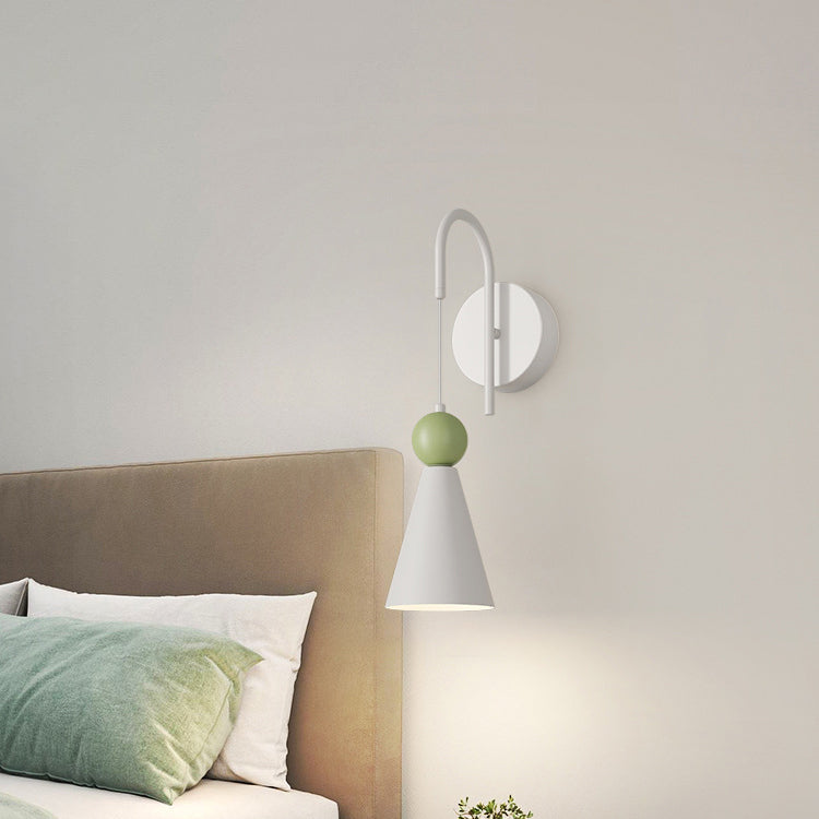 Iron Geometric Cone Living Wall Lamp