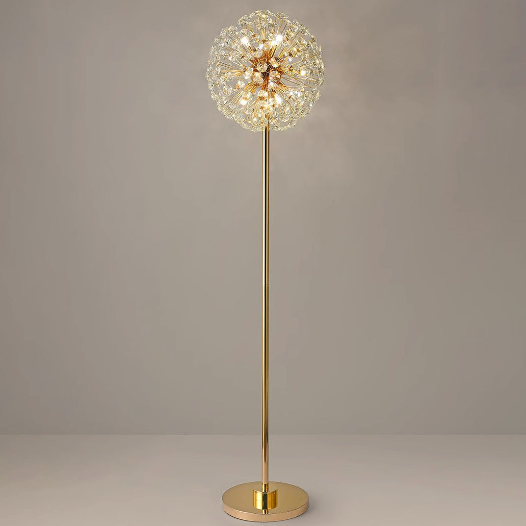 Modern Luxury Globe Crystal 9-Light Floor Lamp
