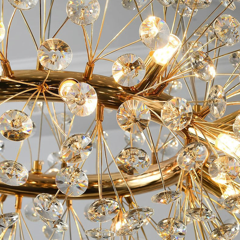 Modern Luxury Globe Crystal 9-Light Floor Lamp