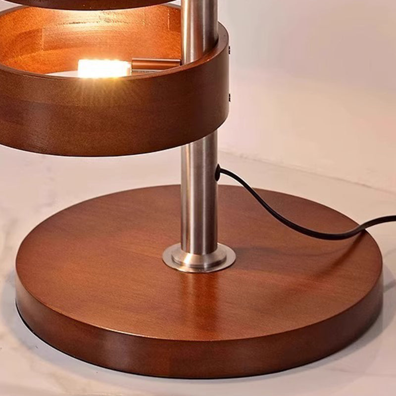 Traditional French Ash Wood 8-Light Floor Lamp