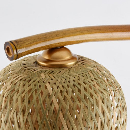 Traditional Vintage Bamboo Weaving Floor Lamp