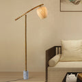 Traditional Vintage Bamboo Weaving Floor Lamp