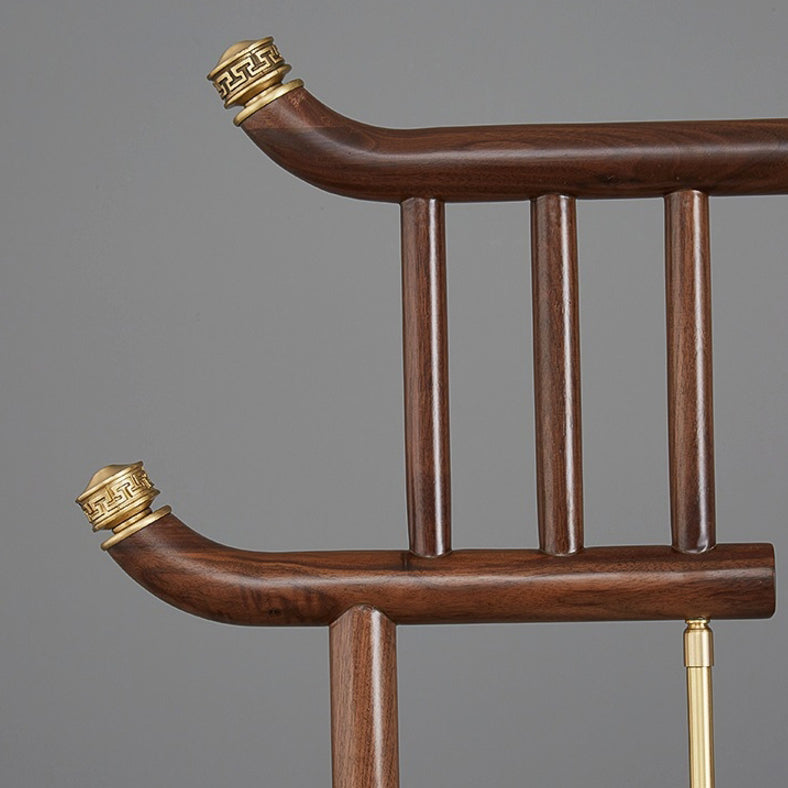 Solid Wood Frame Glass Floor Lamp