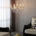 Traditional European Pleated Fabric 7-Light Floor Lamp