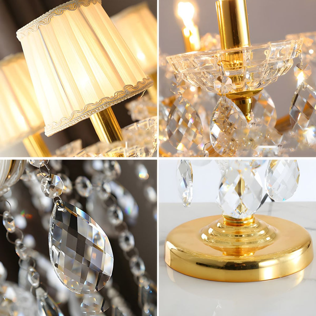 Traditional European Pleated Fabric 7-Light Floor Lamp