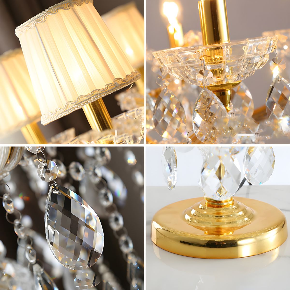 Traditional European Pleated Fabric 7-Light Floor Lamp