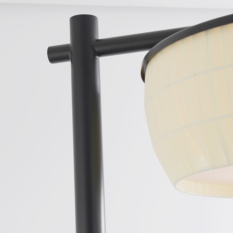 Traditional Vintage Round Fabric 3-Light Floor Lamp
