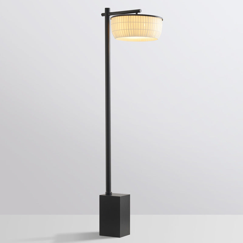 Traditional Vintage Round Fabric 3-Light Floor Lamp
