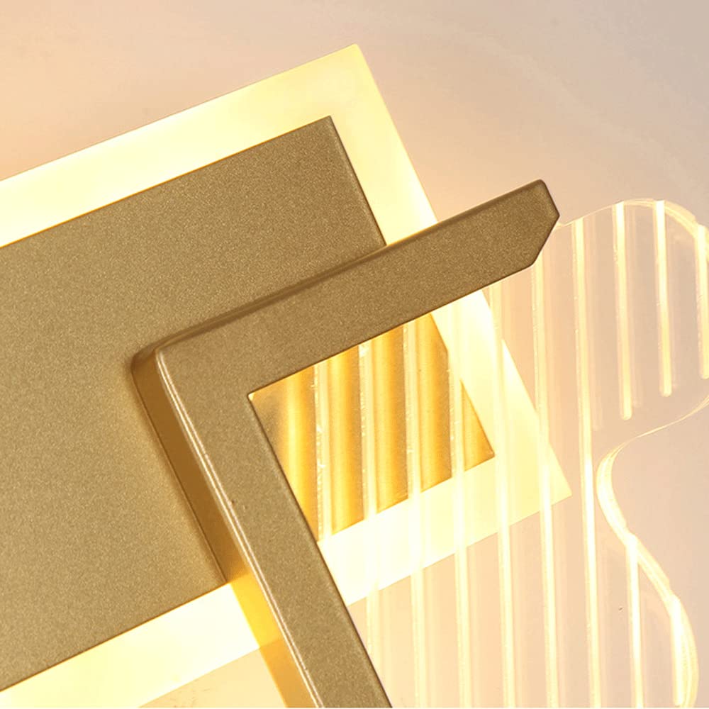 Iron Acrylic Geometric Square Wall Lamp