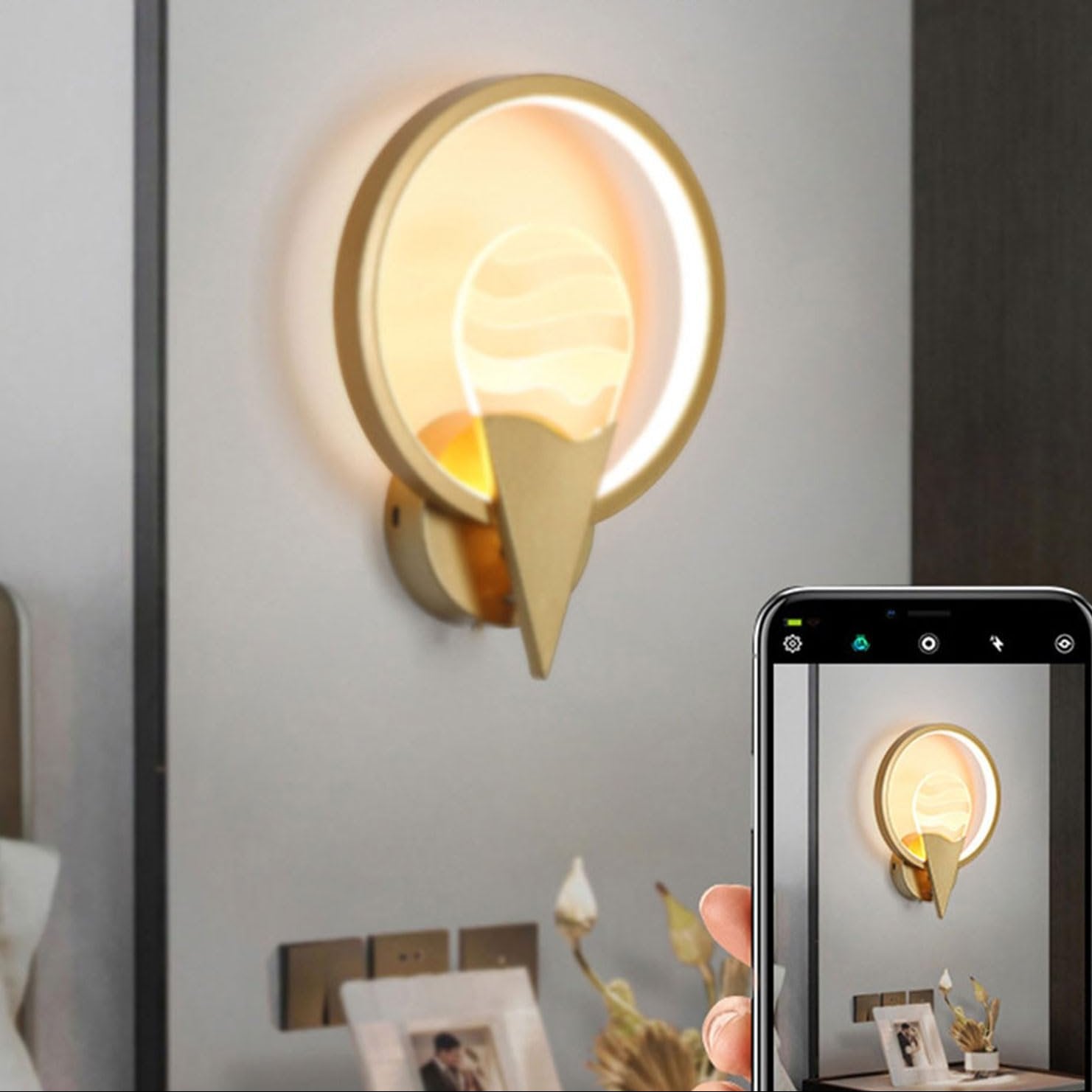 Iron Acrylic Geometric Square Wall Lamp