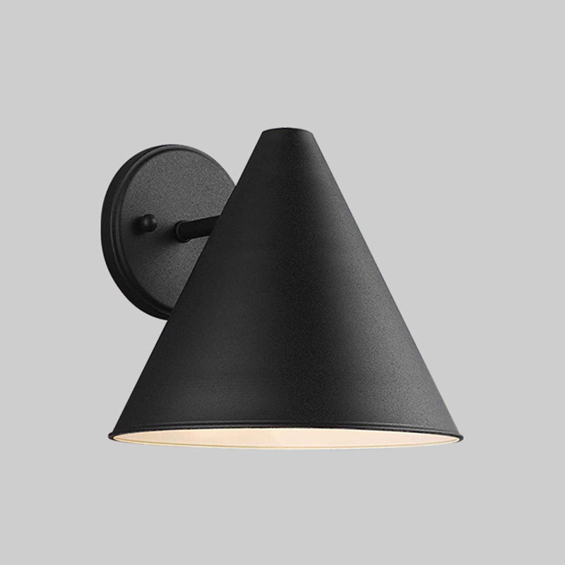 Iron Geometric Cone Patio Outdoor Light