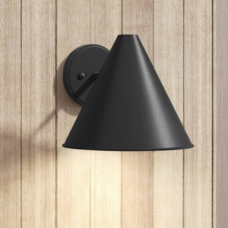 Iron Geometric Cone Patio Outdoor Light