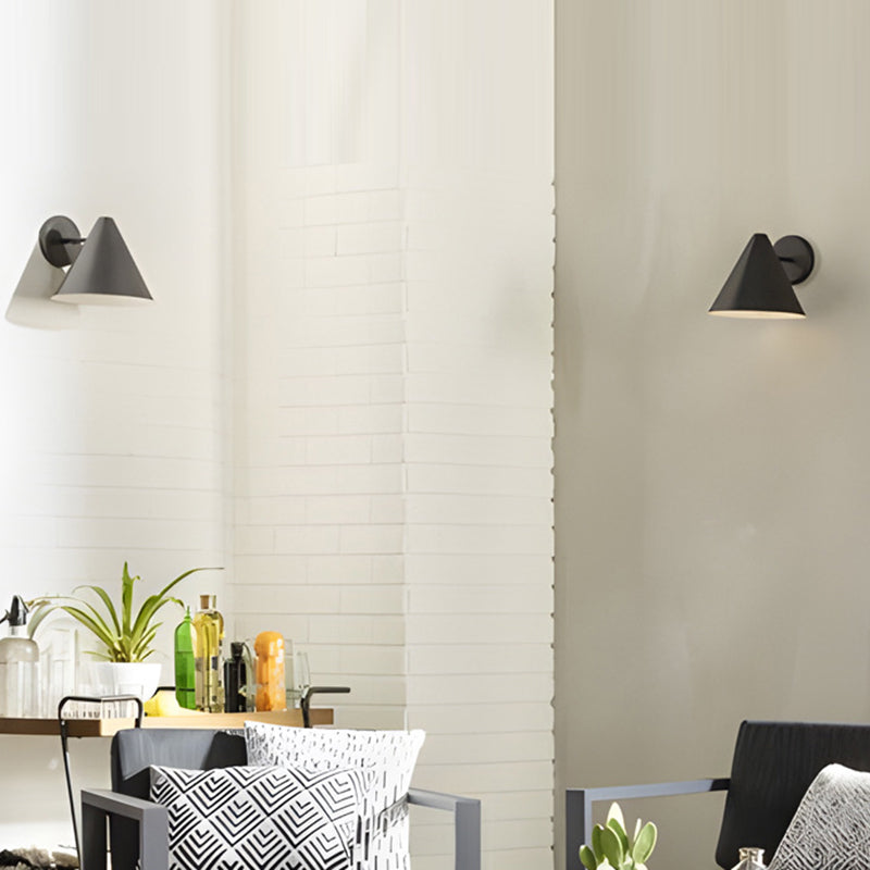 Iron Geometric Cone Patio Outdoor Light
