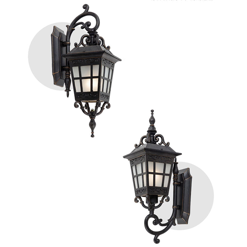 Aluminum Frame Frosted Glass Outdoor Light