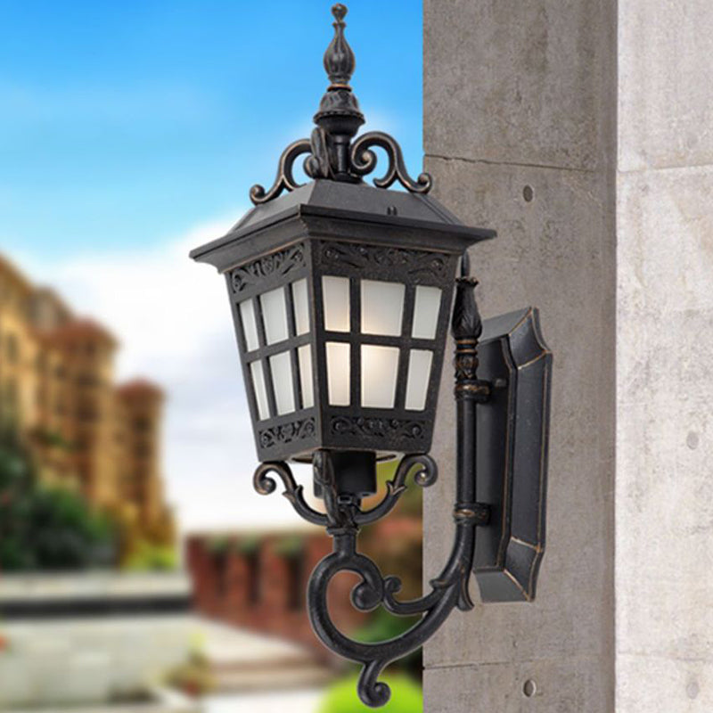 Aluminum Frame Frosted Glass Outdoor Light