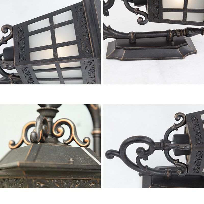 Aluminum Frame Frosted Glass Outdoor Light
