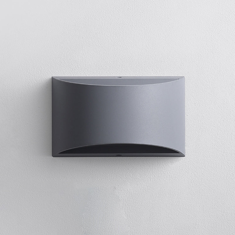 Curved Aluminum Up Down Outdoor Light