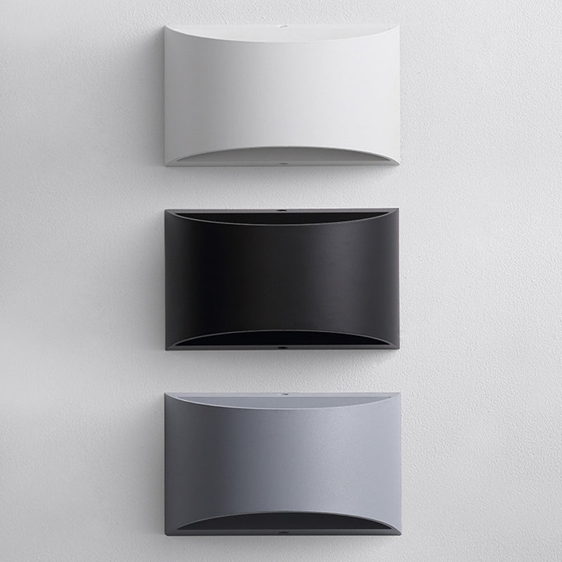 Curved Aluminum Up Down Outdoor Light