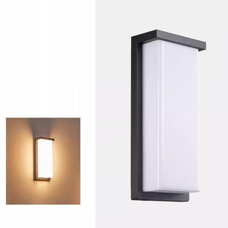 Aluminum PC Cuboid Patio Outdoor Light