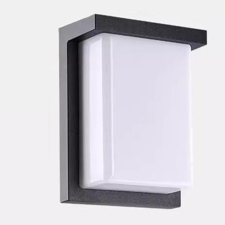 Aluminum PC Cuboid Patio Outdoor Light
