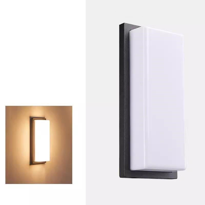 Aluminum PC Cuboid Patio Outdoor Light