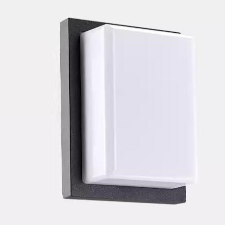 Aluminum PC Cuboid Patio Outdoor Light
