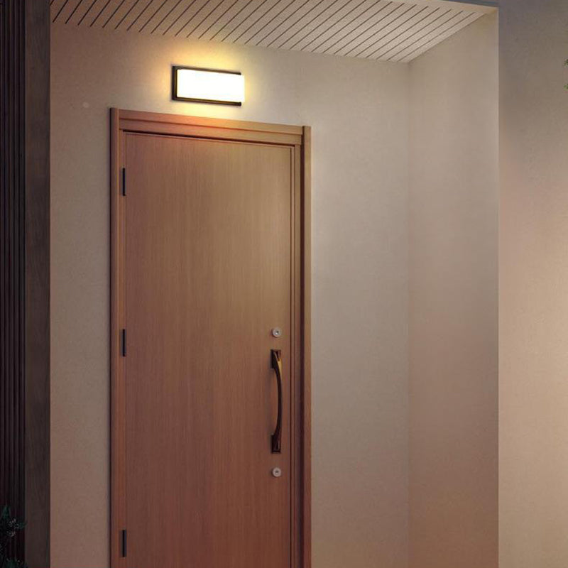 Aluminum PC Cuboid Patio Outdoor Light