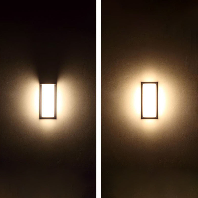 Aluminum PC Cuboid Patio Outdoor Light