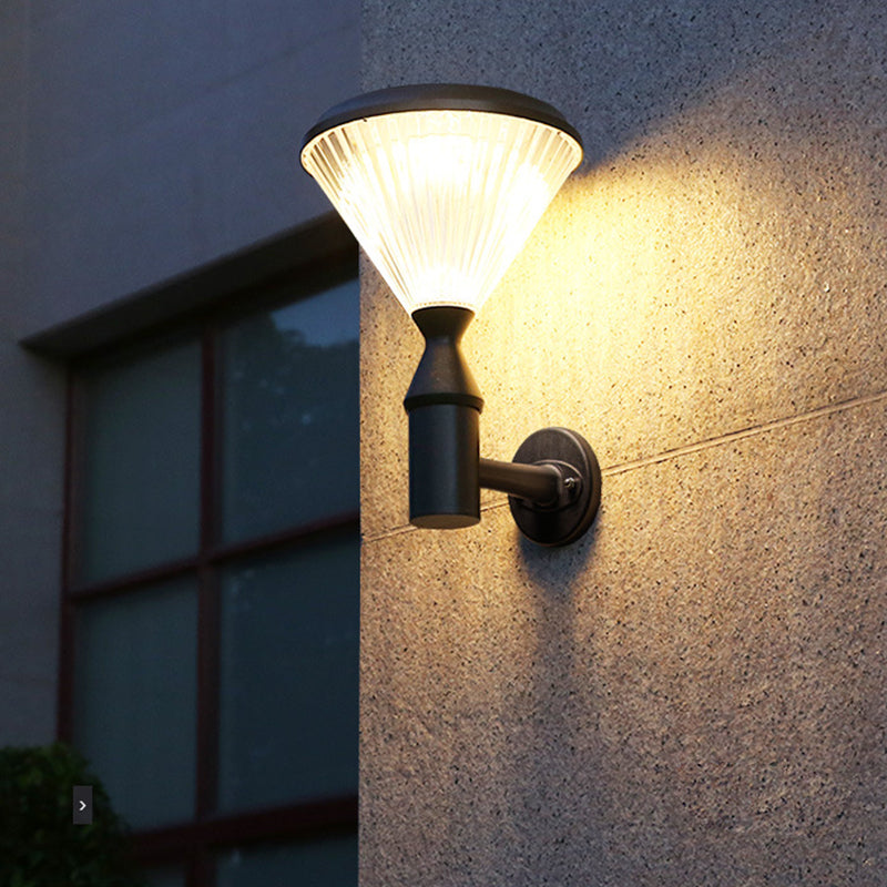 Conical Aluminum PC Patio Outdoor Light