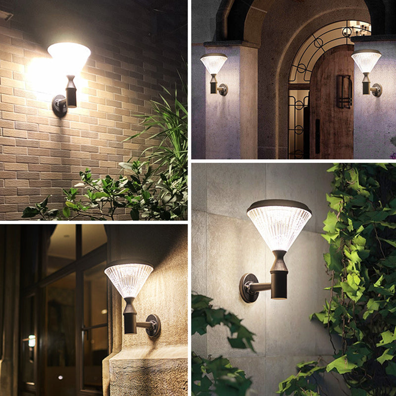 Conical Aluminum PC Patio Outdoor Light