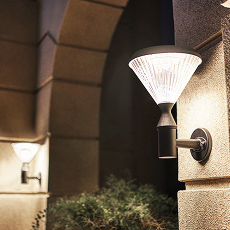 Conical Aluminum PC Patio Outdoor Light